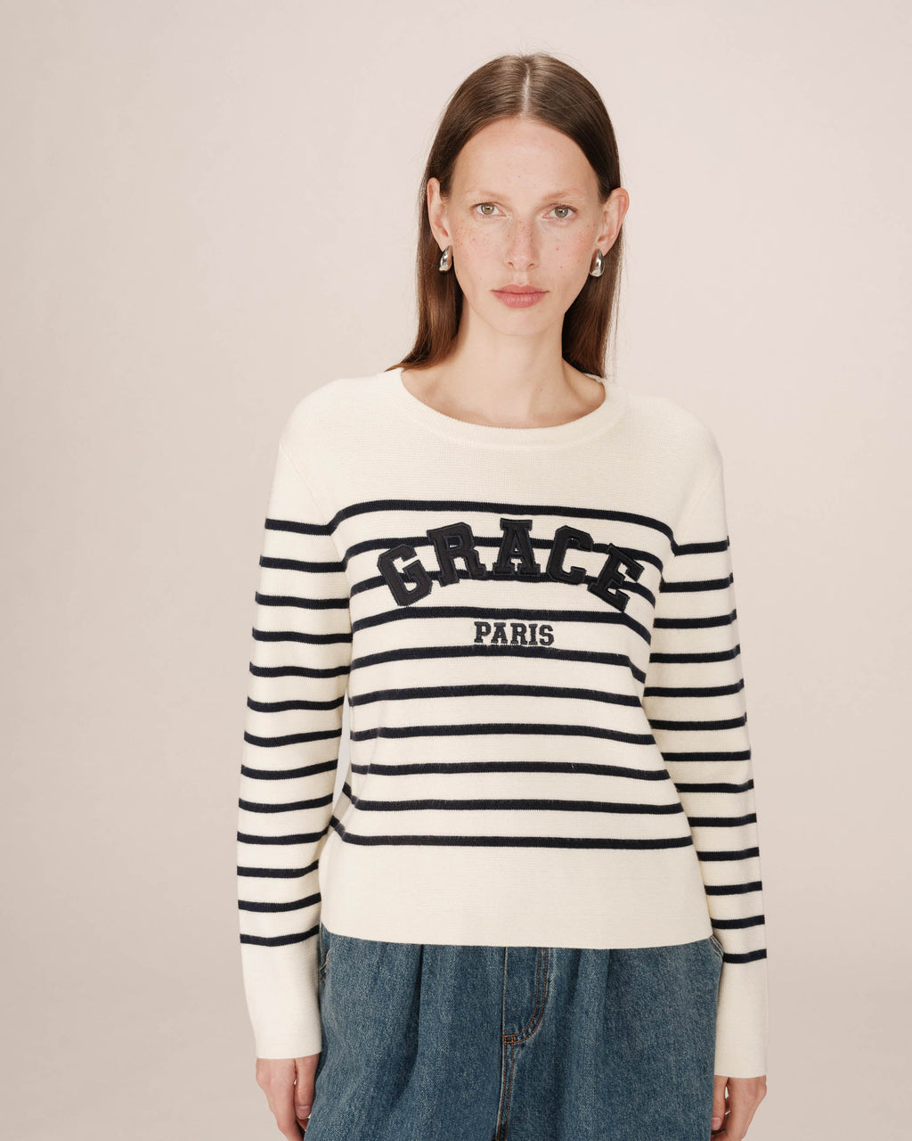 Ecru Varsity Jumper Sardaigne