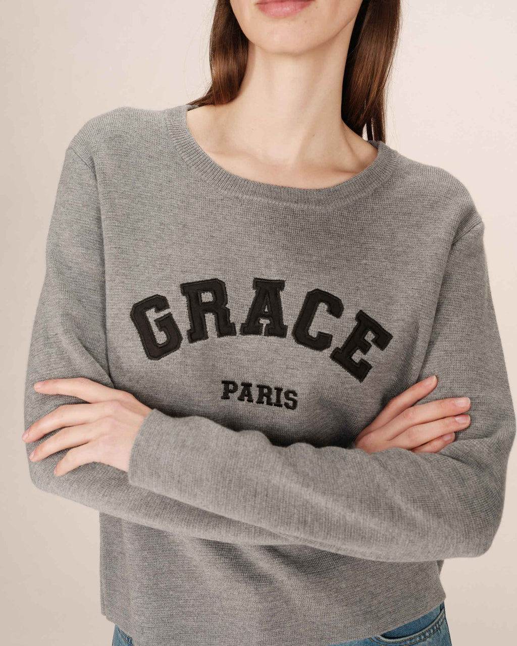 Pull Universitaire Gris Sardaigne