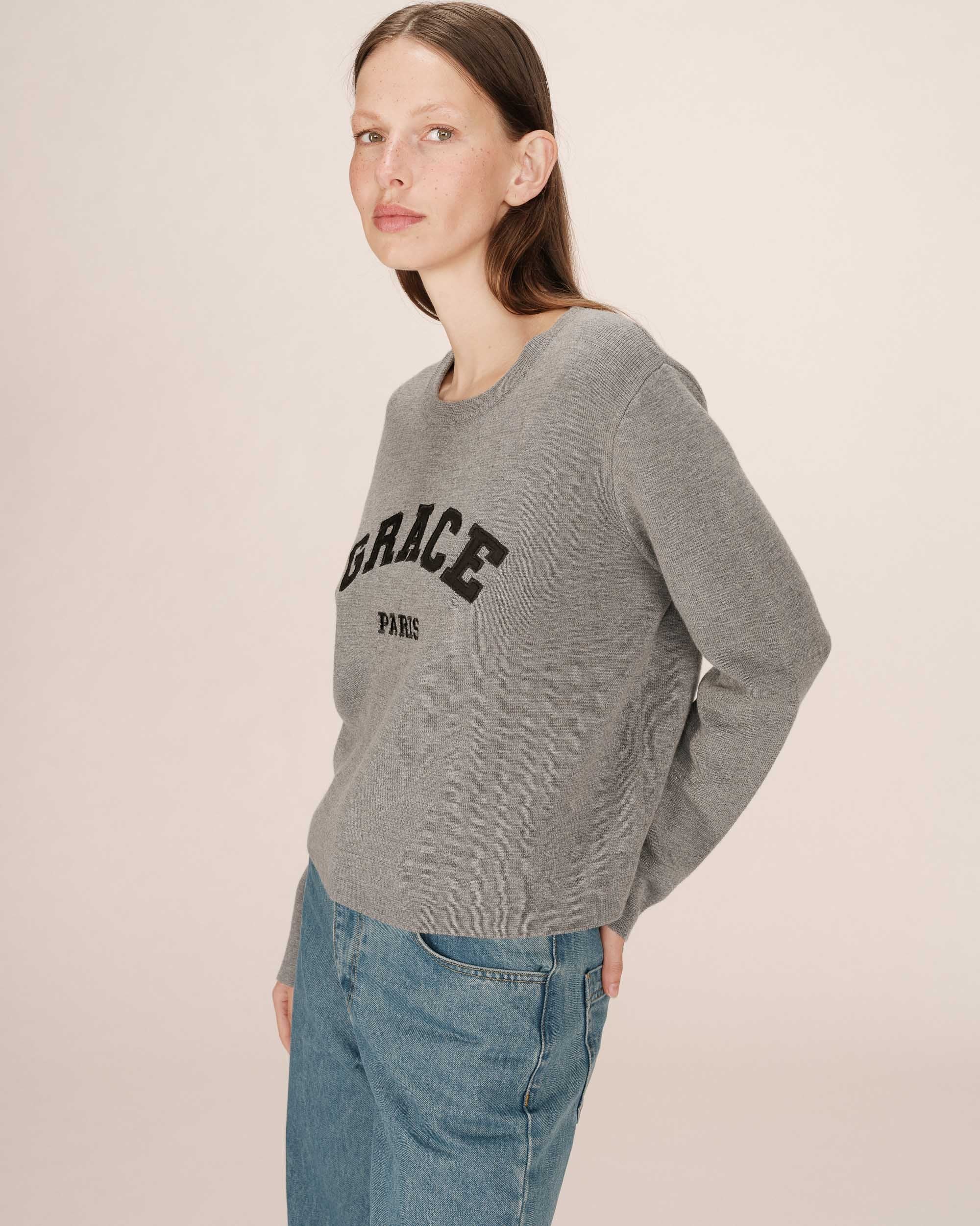Pull Universitaire Gris Sardaigne