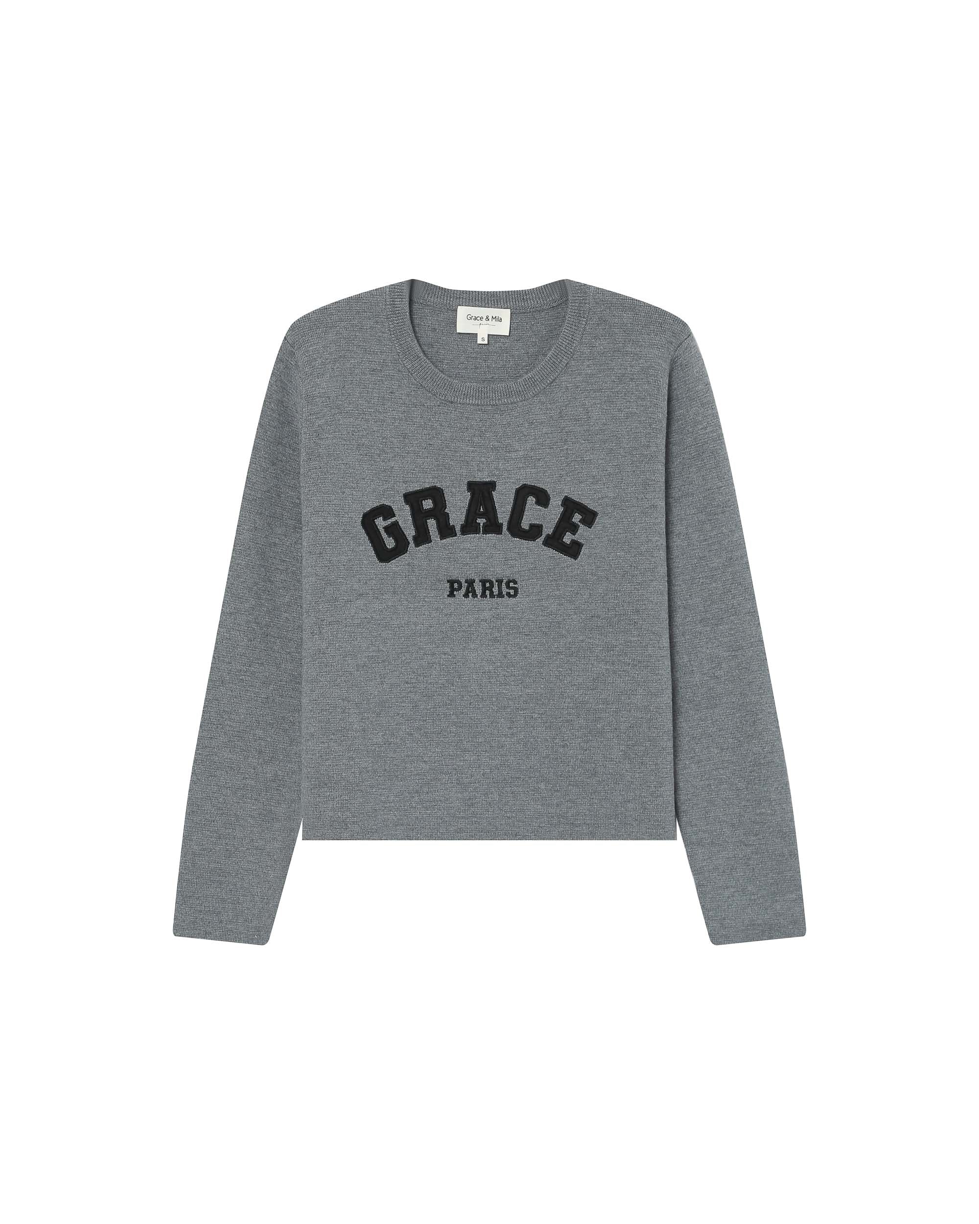 Pull Universitaire Gris Sardaigne