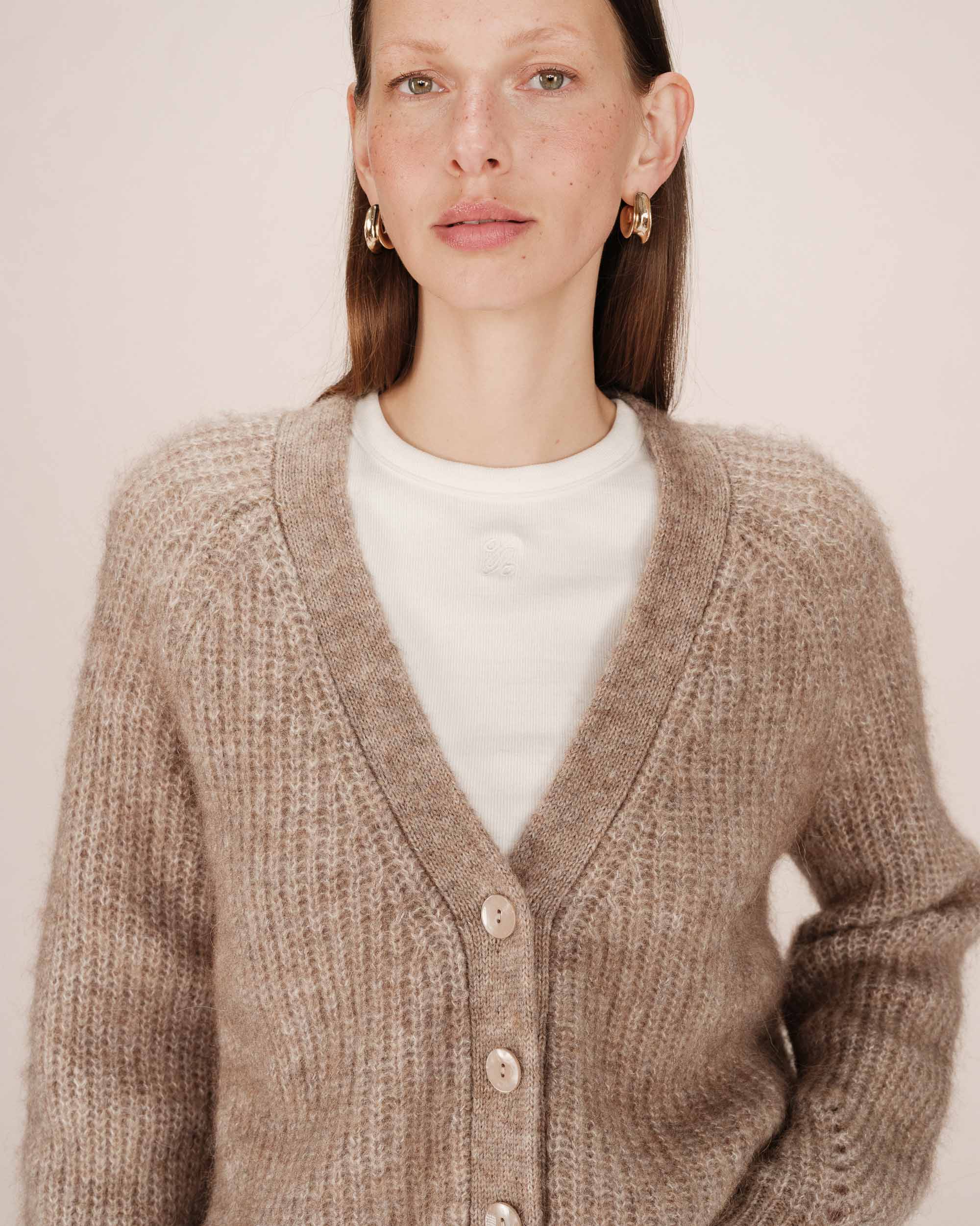 Greige Saluda Cardigan