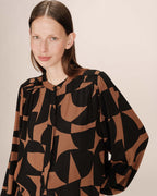 Blouse Motif Bicolore Chocolat Sorpresa
