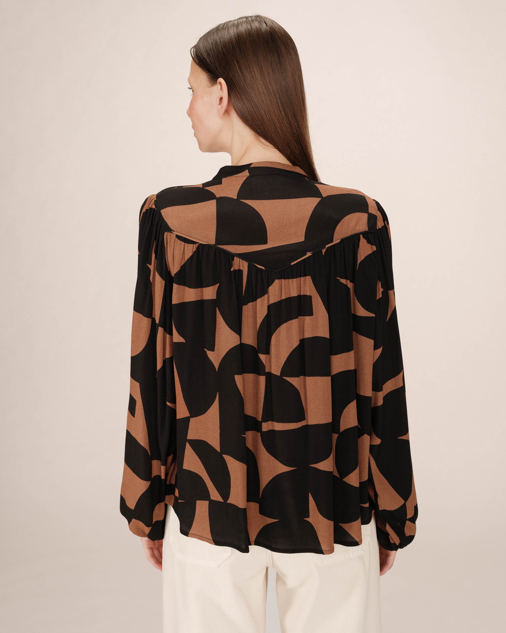 Blouse Motif Bicolore Chocolat Sorpresa