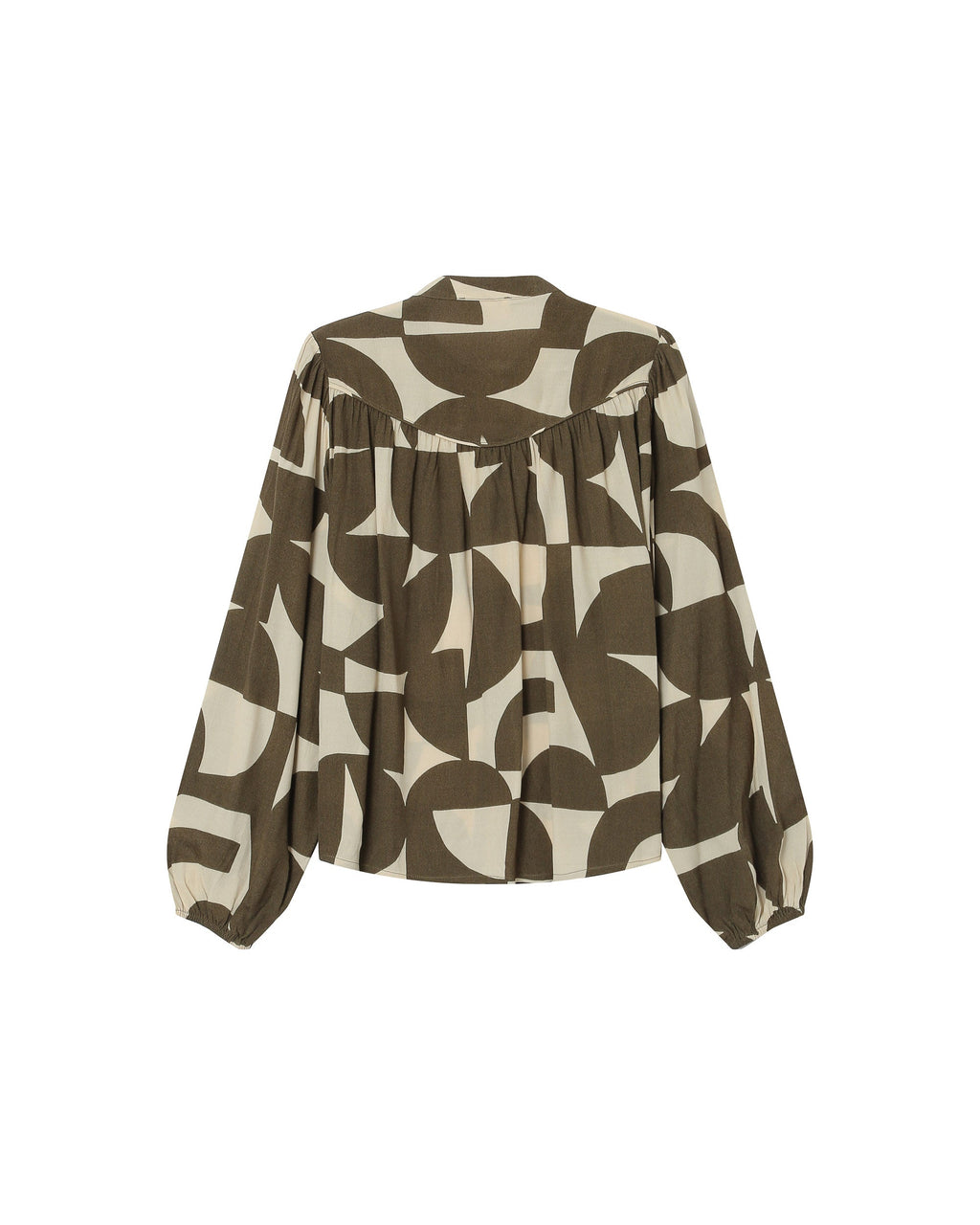 Blouse Motif Bicolore Olive Sorpresa