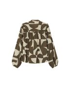 Blouse Motif Bicolore Olive Sorpresa