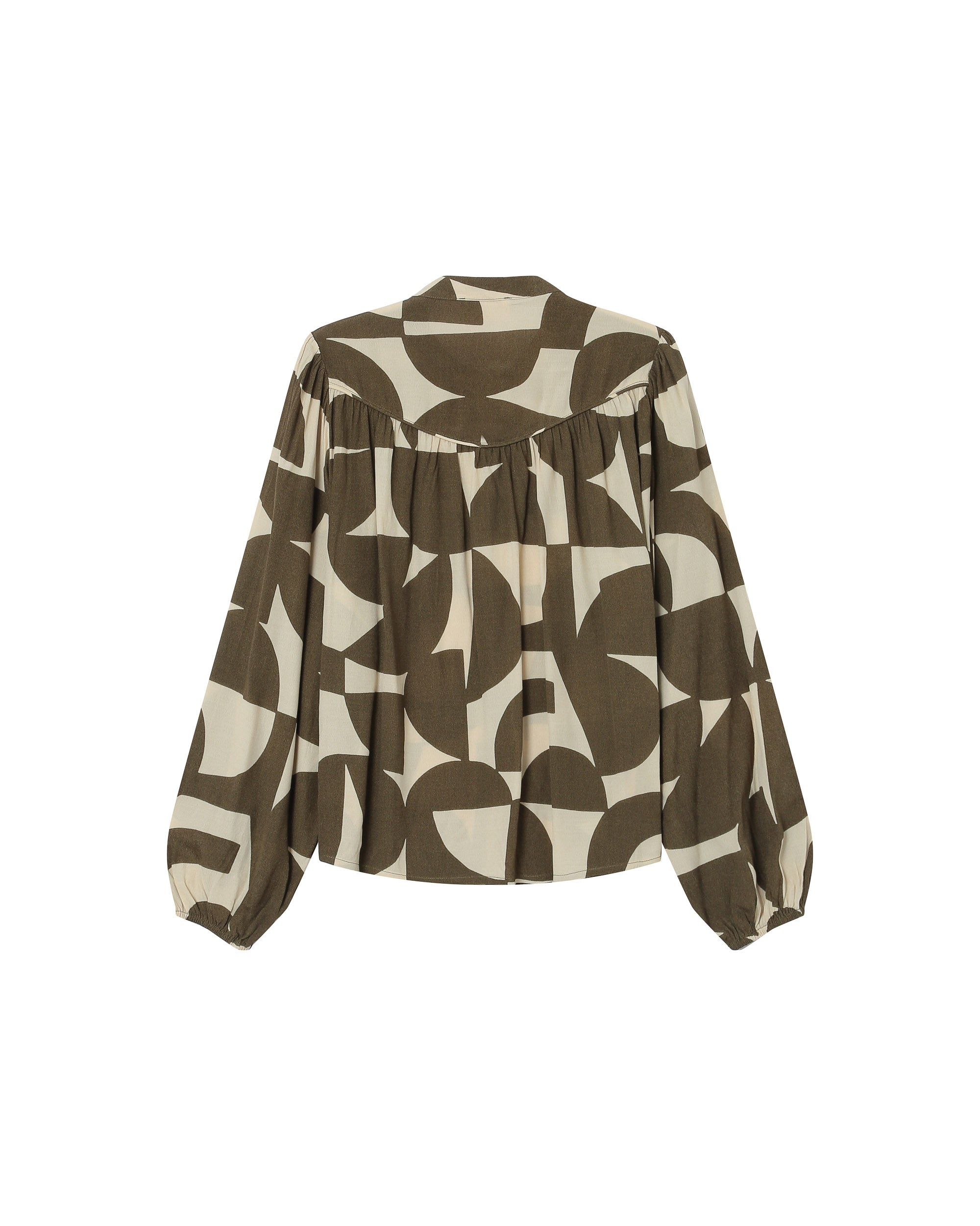 Blouse Motif Bicolore Olive Sorpresa