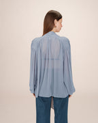 Blouse Col Lavallière Bleuet Splendide