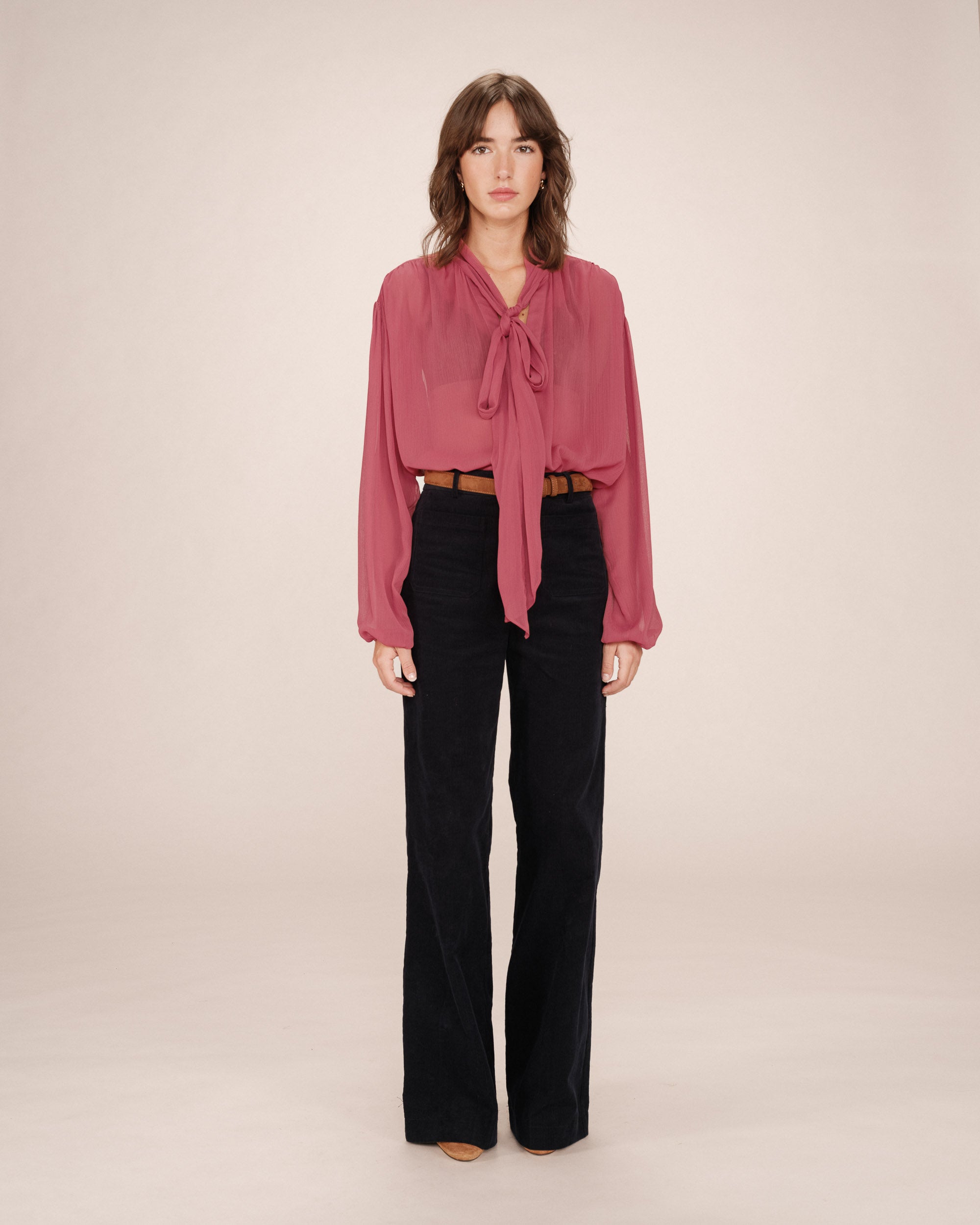 Blouse Col Lavallière Blush Splendide