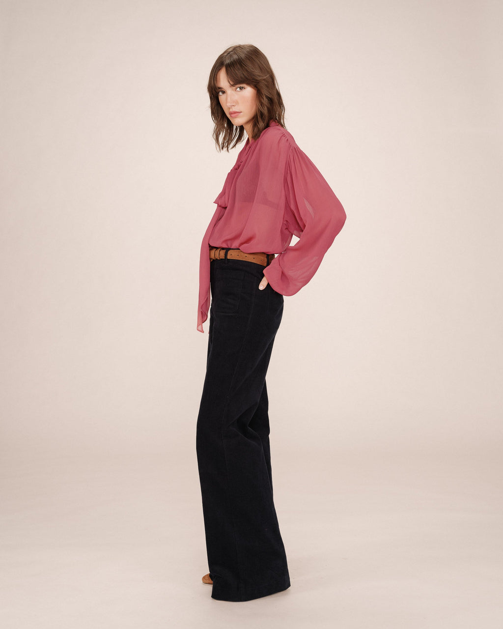 Blouse Col Lavallière Blush Splendide