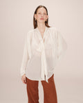 Blouse Col Lavallière Ecru Splendide