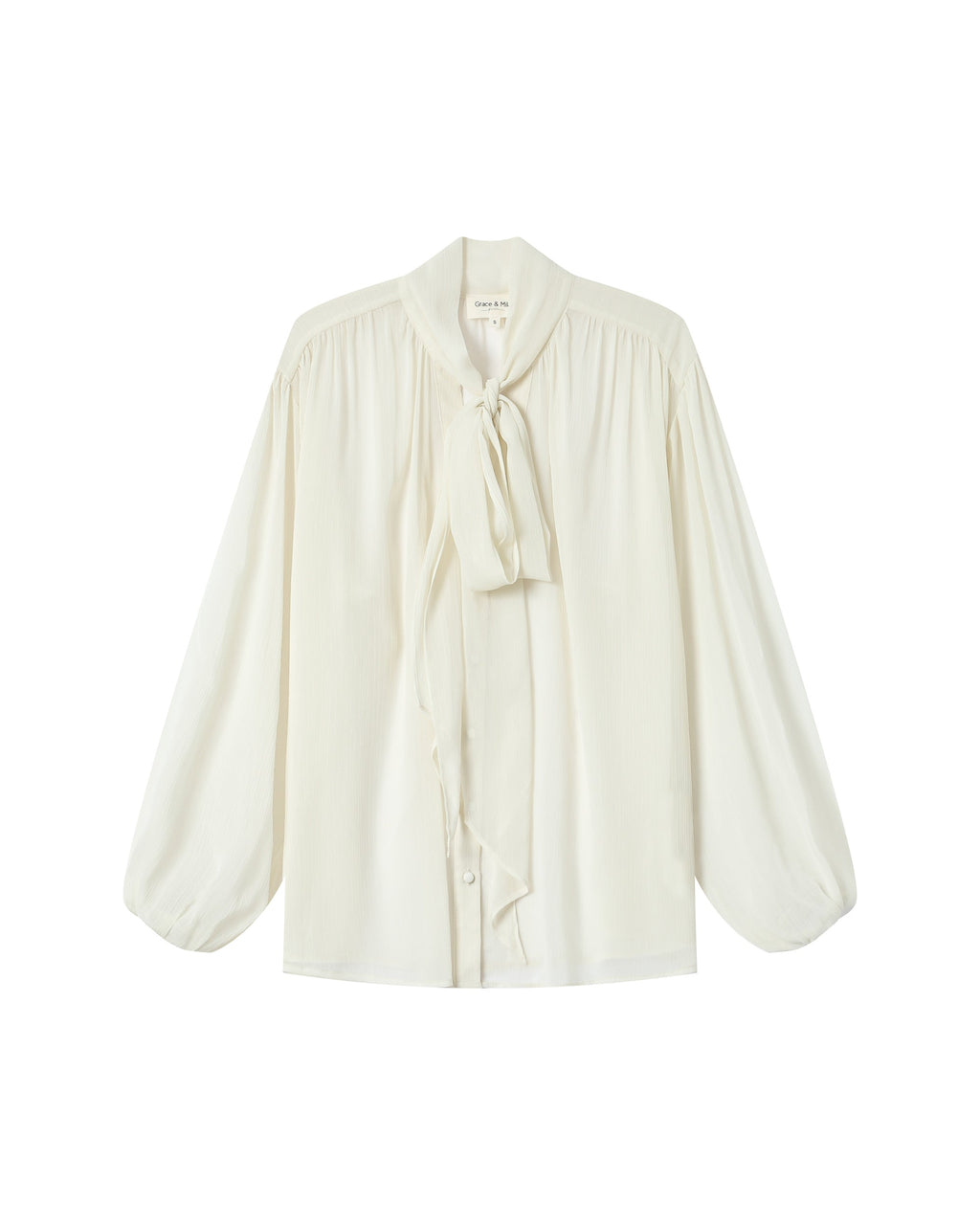 Blouse Col Lavallière Ecru Splendide