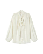 Blouse Col Lavallière Ecru Splendide
