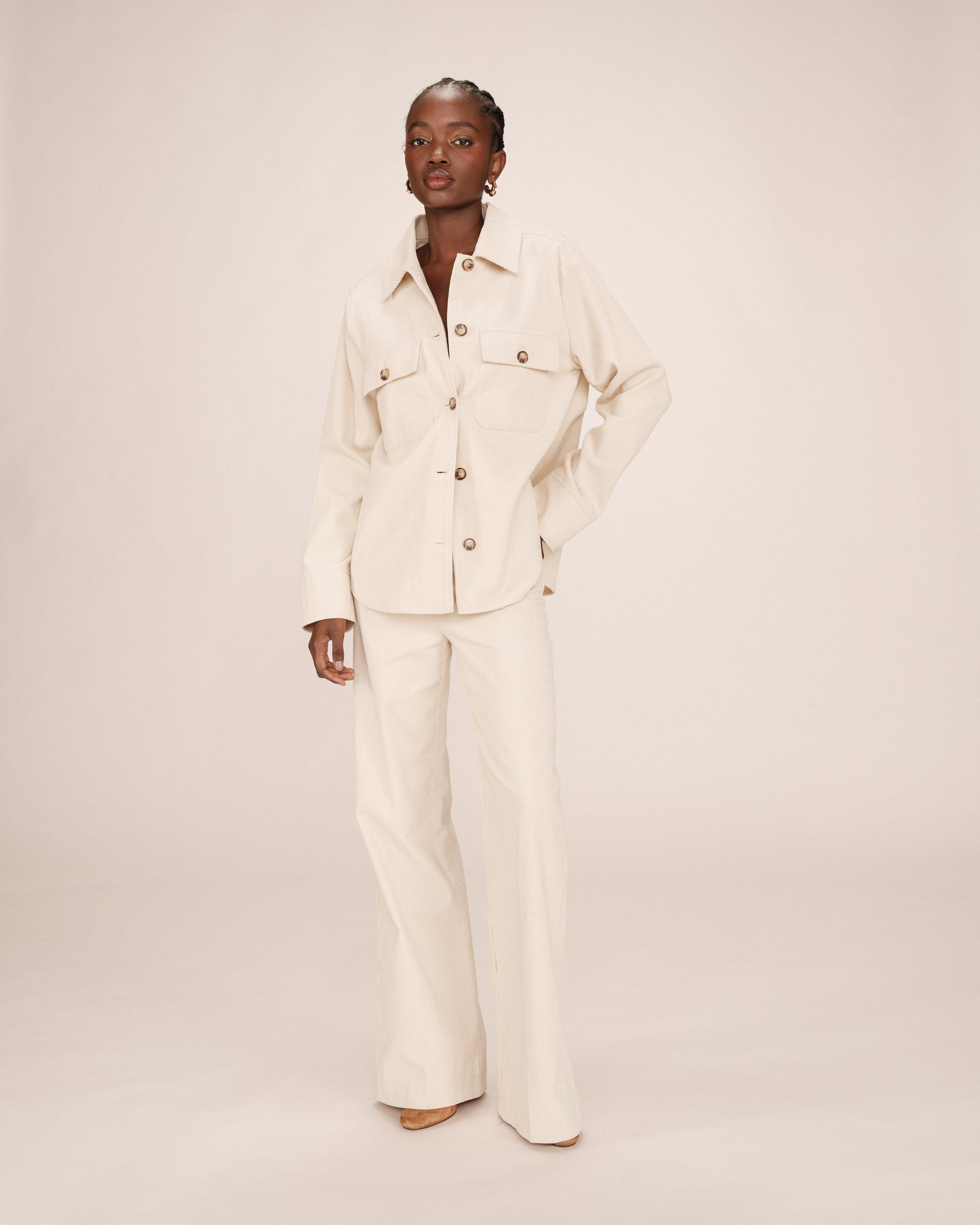 Ecru Corduroy Overshirt Special