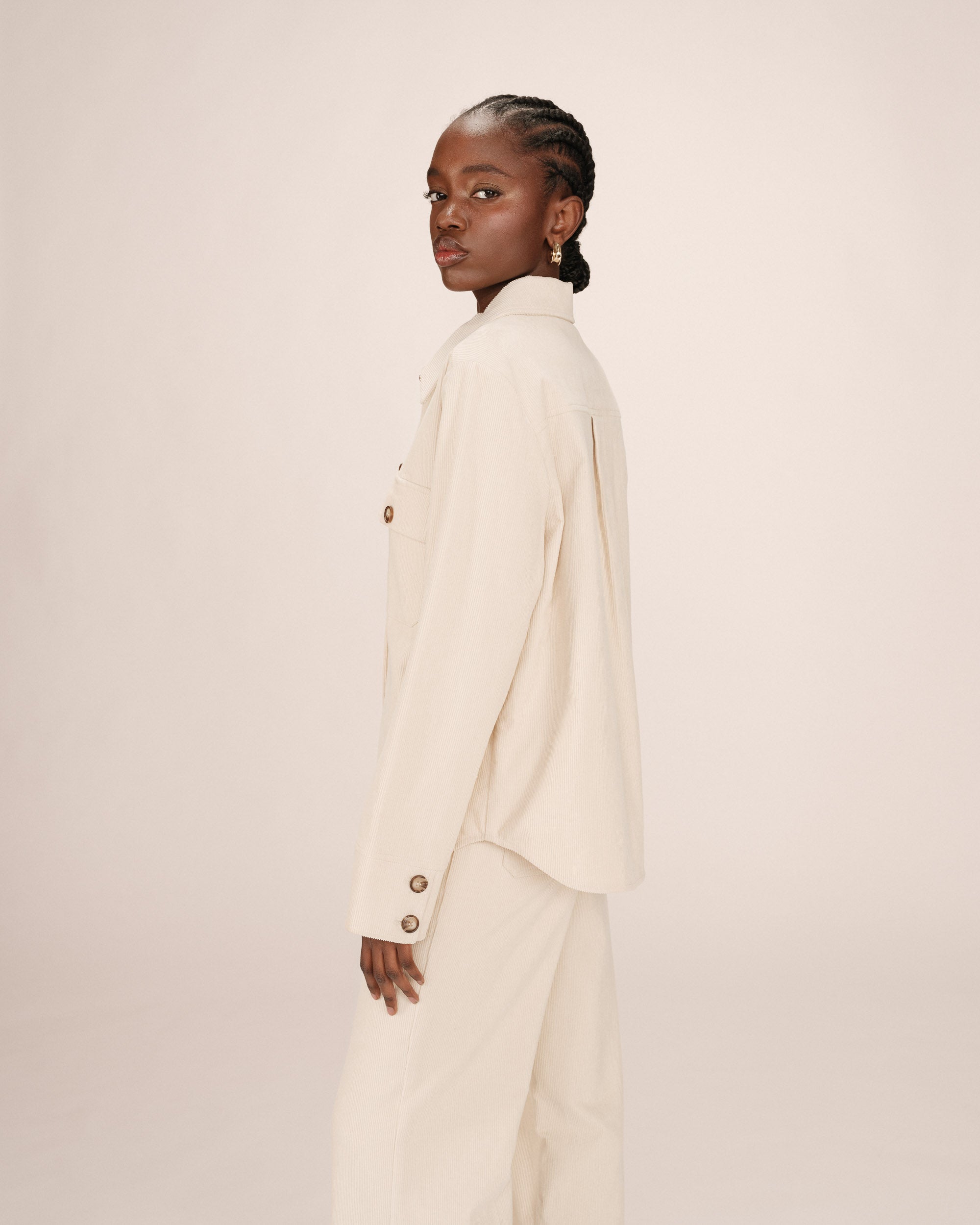Ecru Corduroy Overshirt Special