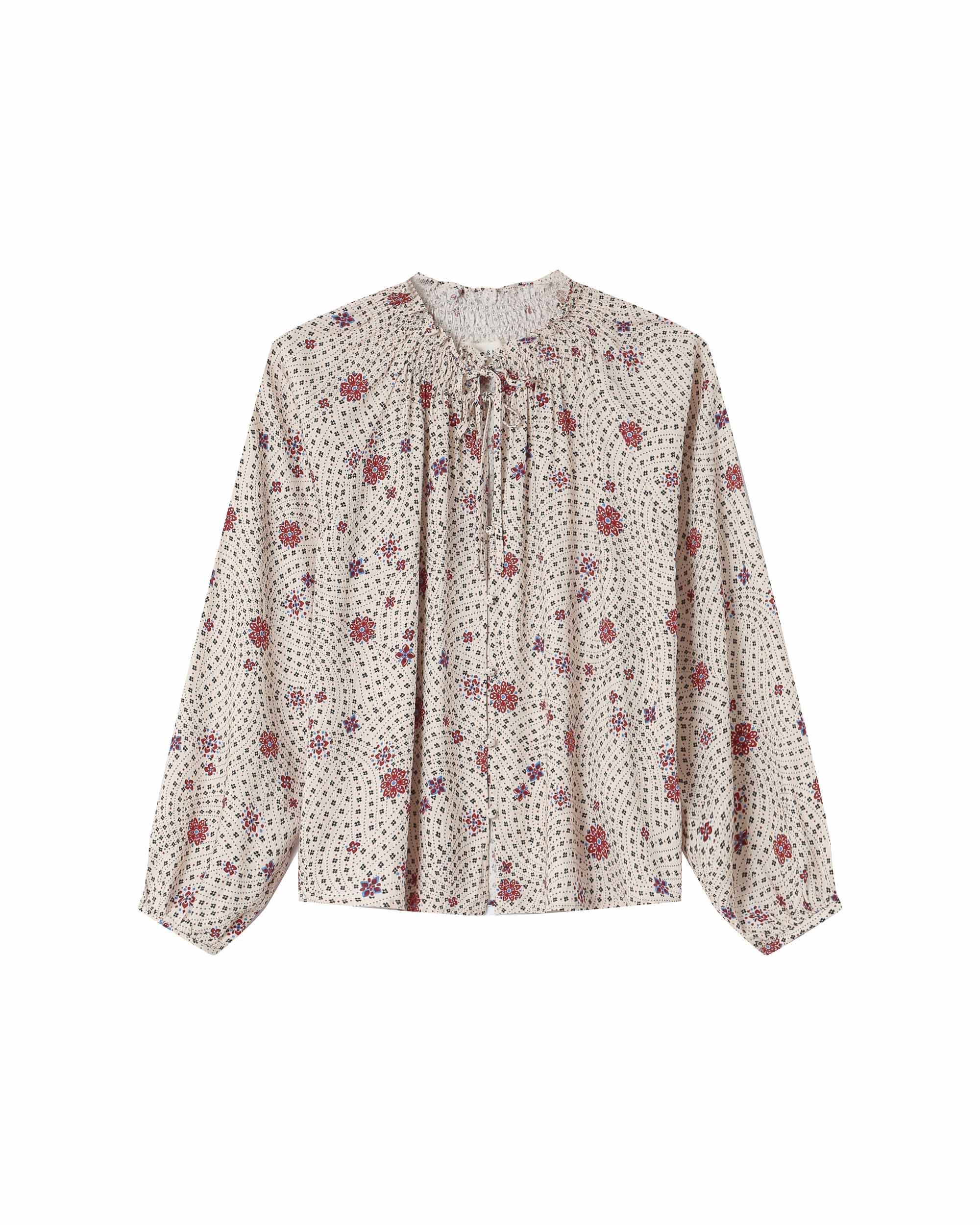 Blouse Imprimée Ecru Scarlett
