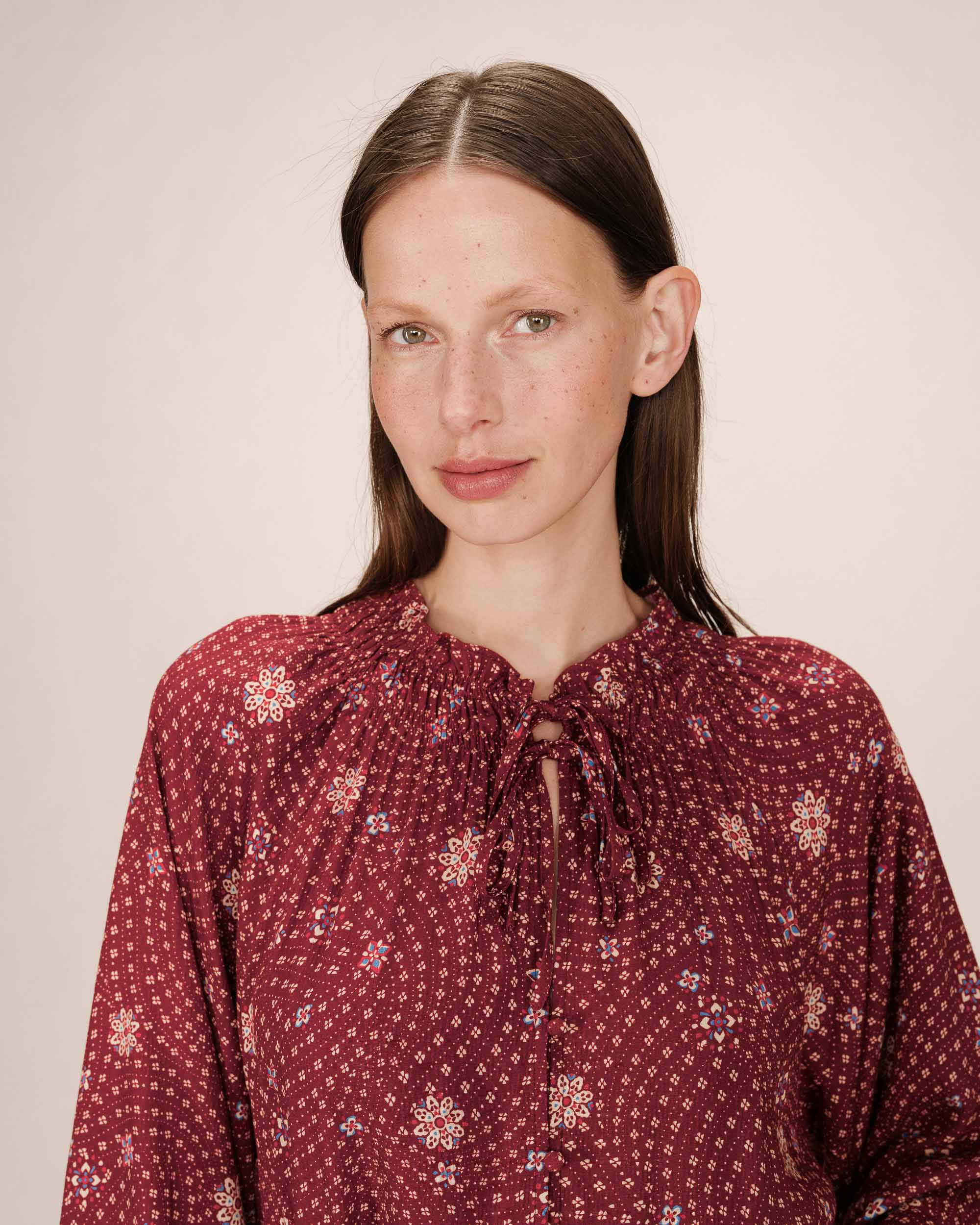 Blouse Imprimée Terracotta Scarlett
