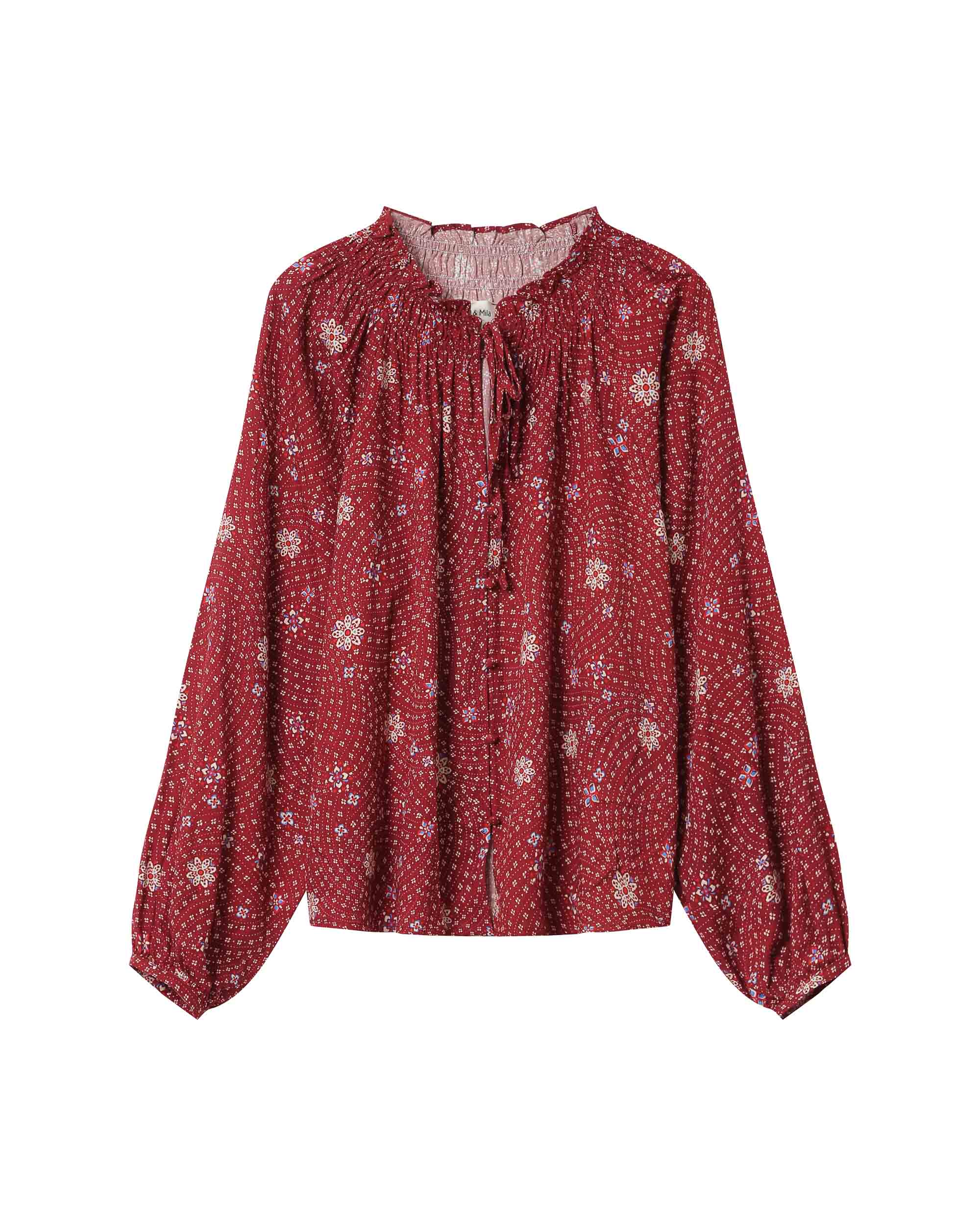 Blouse Imprimée Terracotta Scarlett