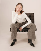 Asymmetric Draped Top Ivory Sioux