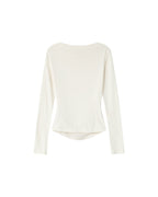 Asymmetric Draped Top Ivory Sioux