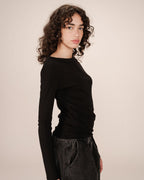 Top Drape Asymetrique Noir Sioux