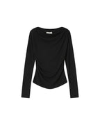 Top Drape Asymetrique Noir Sioux