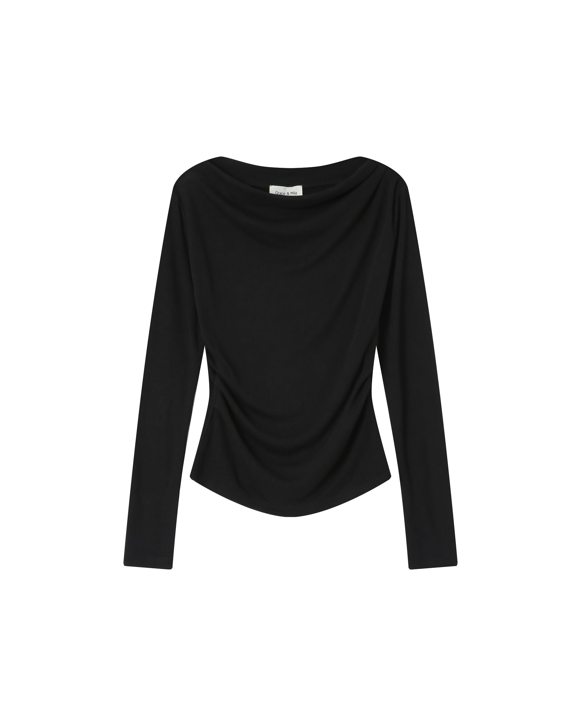 Top Drape Asymetrique Noir Sioux