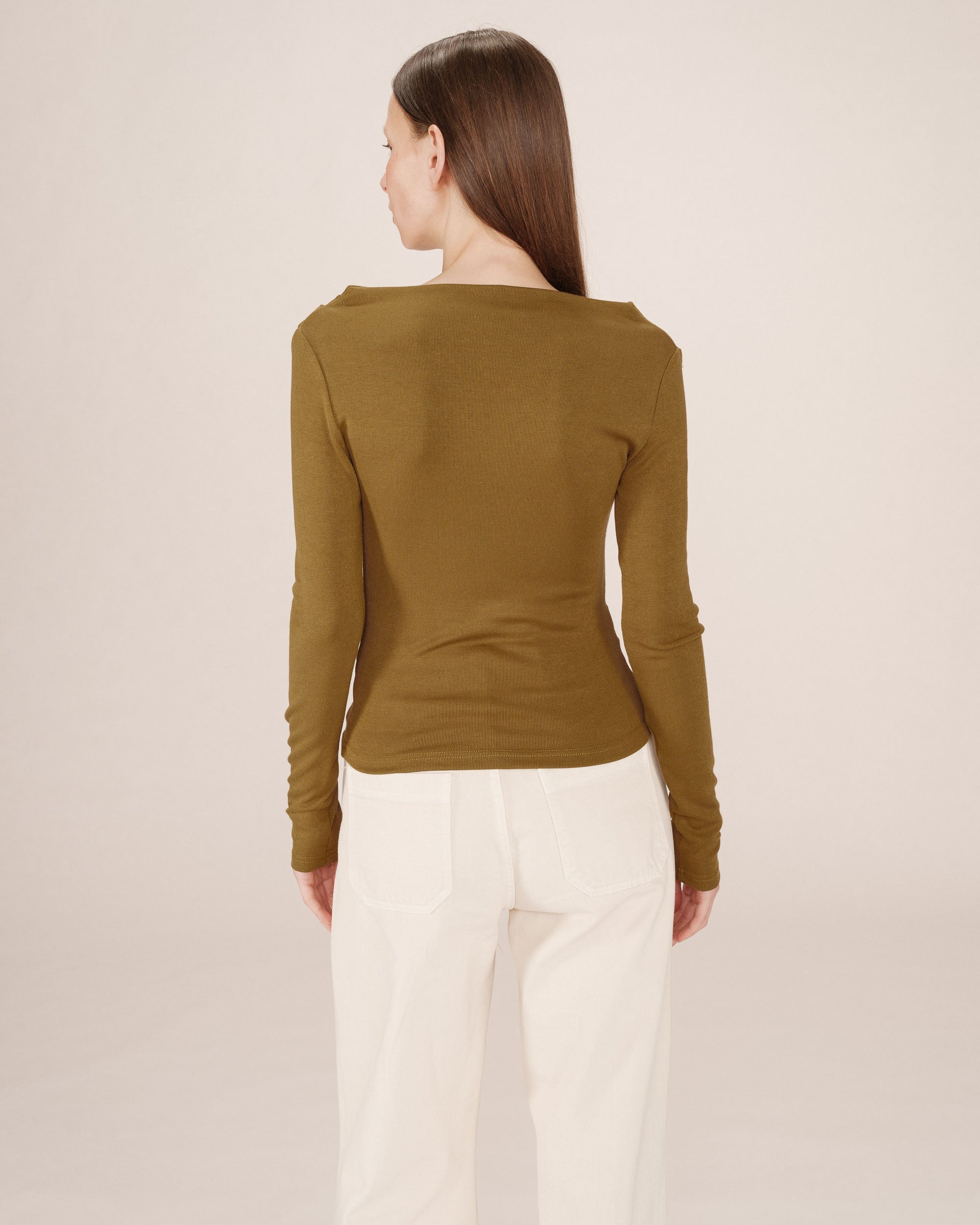 Top Drape Asymetrique Olive Sioux