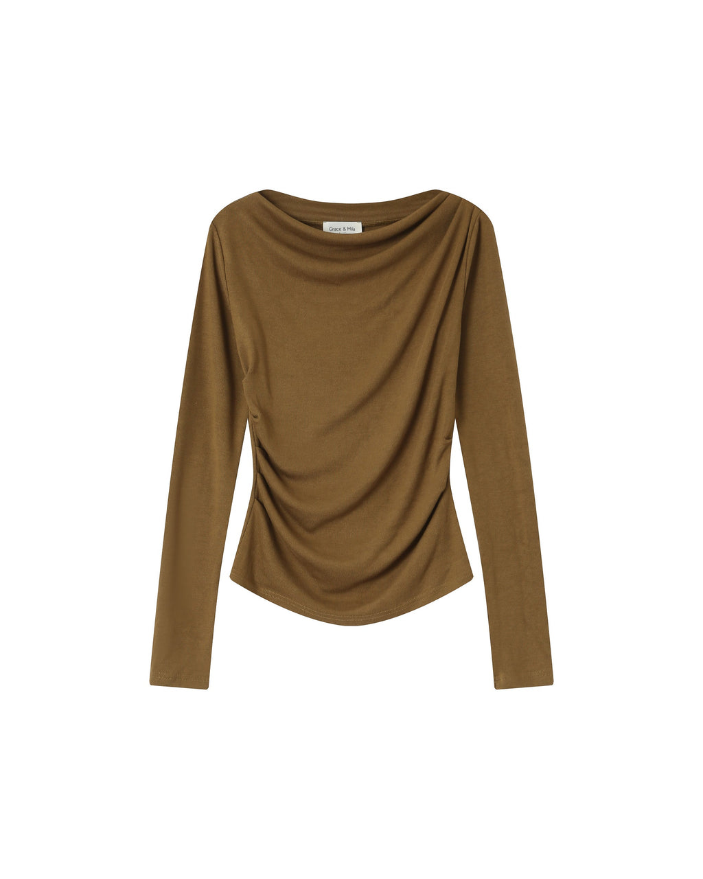 Top Drape Asymetrique Olive Sioux