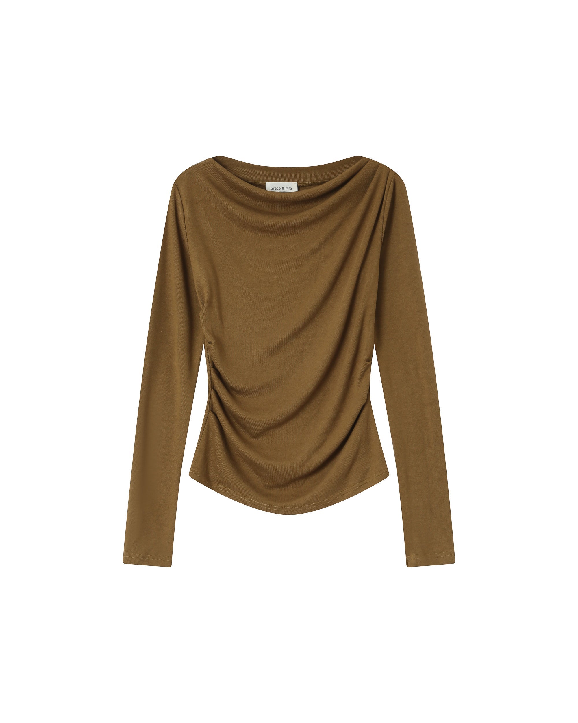 Top Drape Asymetrique Olive Sioux