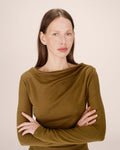 Top Drape Asymetrique Olive Sioux