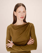 Top Drape Asymetrique Olive Sioux