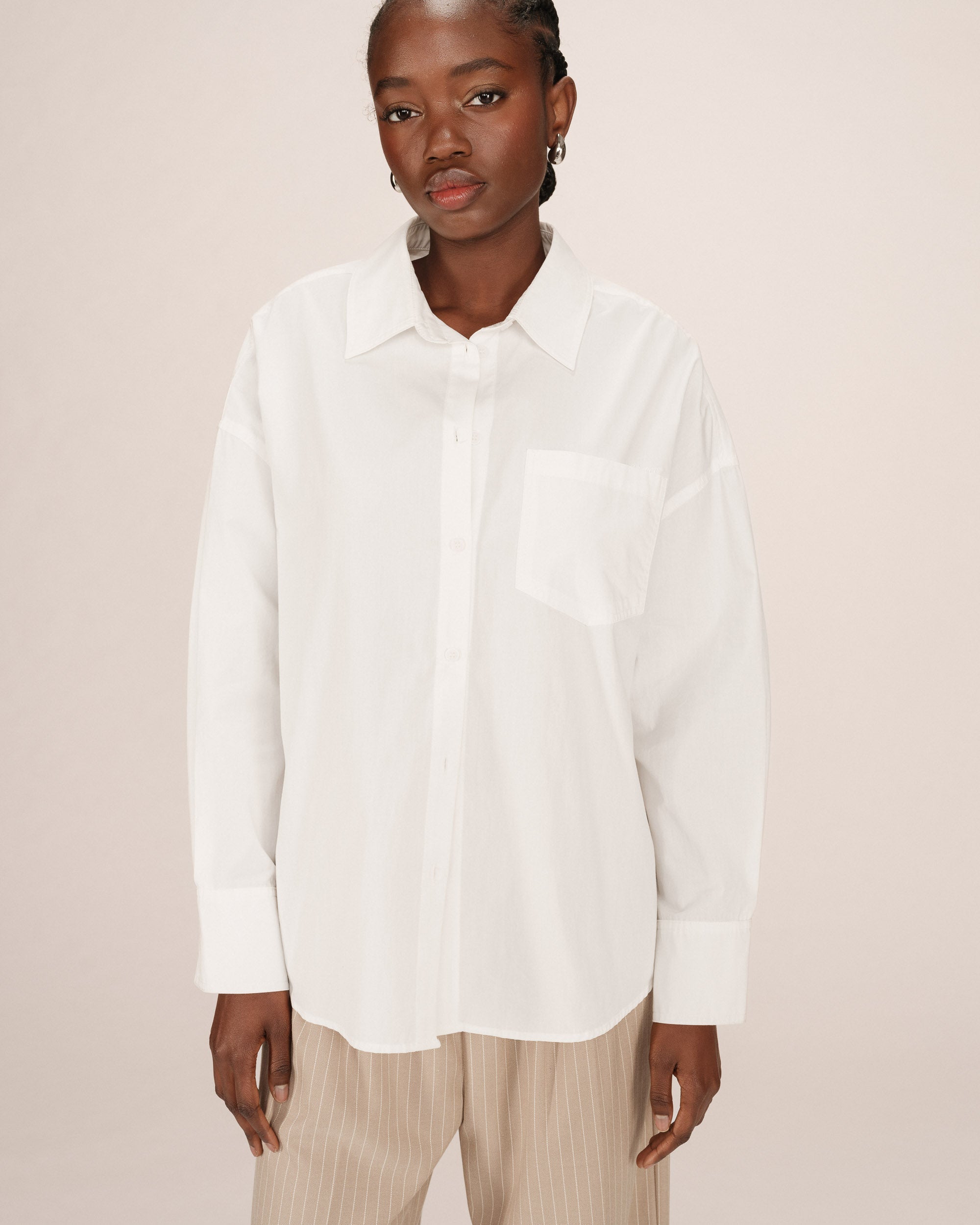 Straight Ecru Shirt Stripe