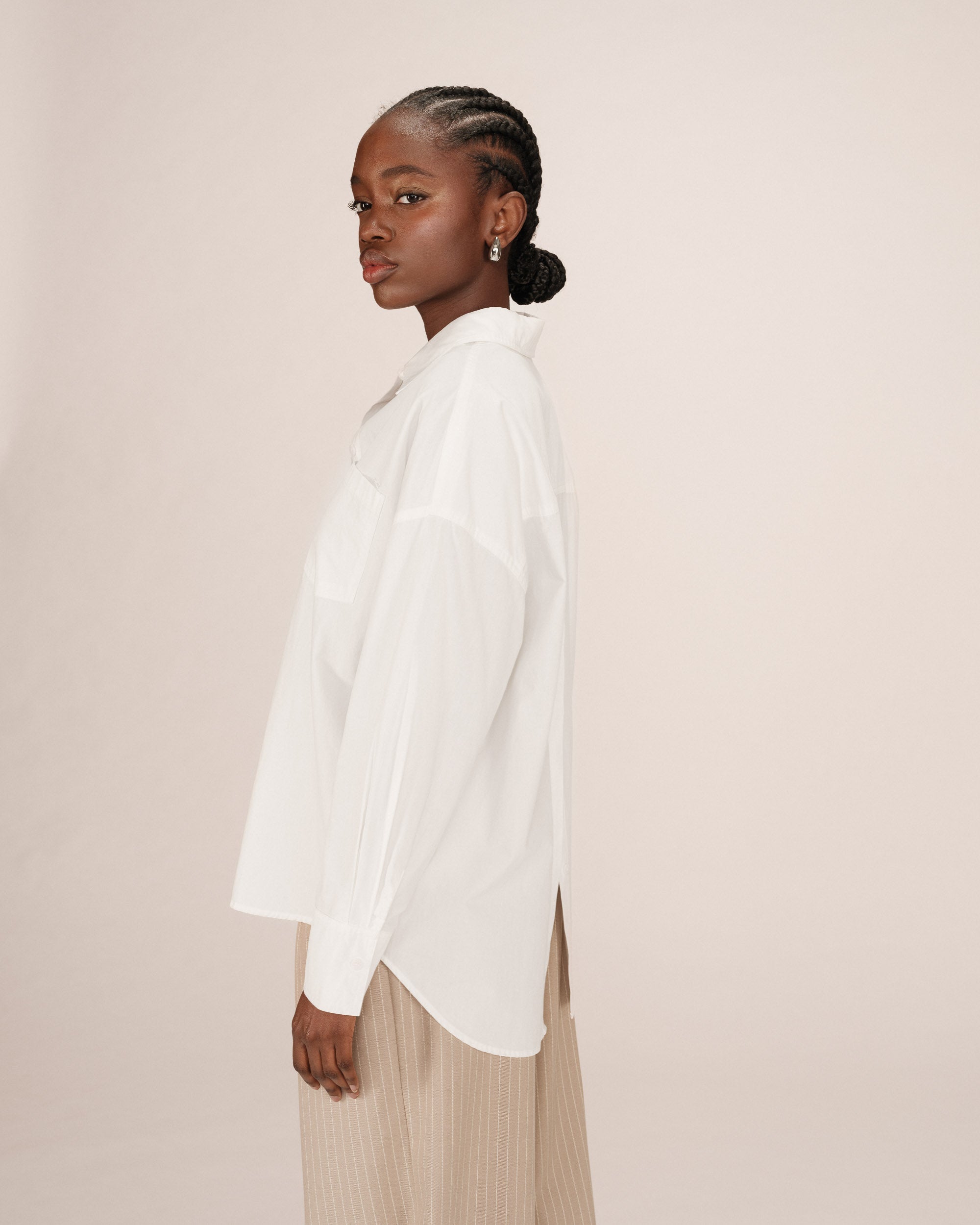 Straight Ecru Shirt Stripe