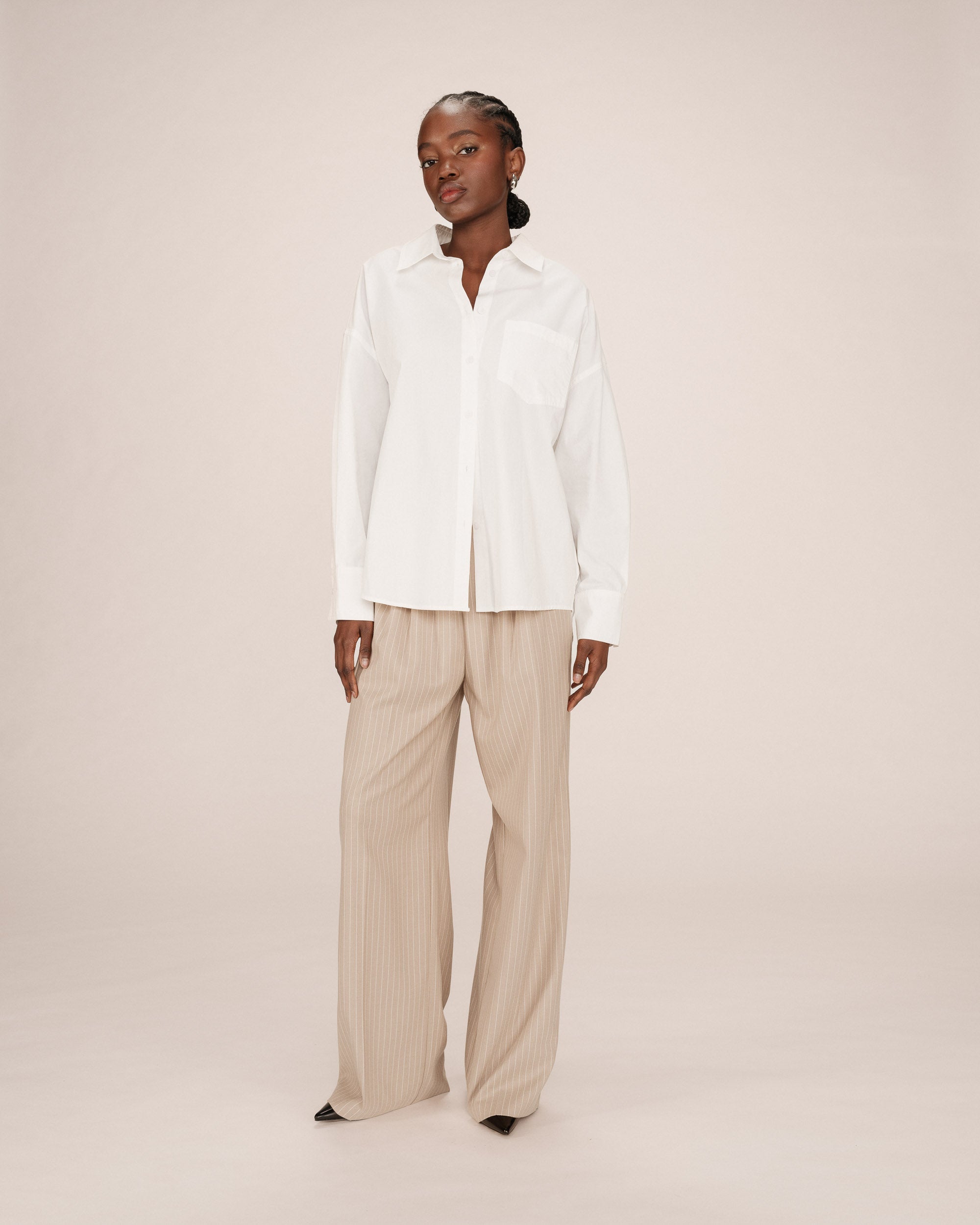 Straight Ecru Shirt Stripe