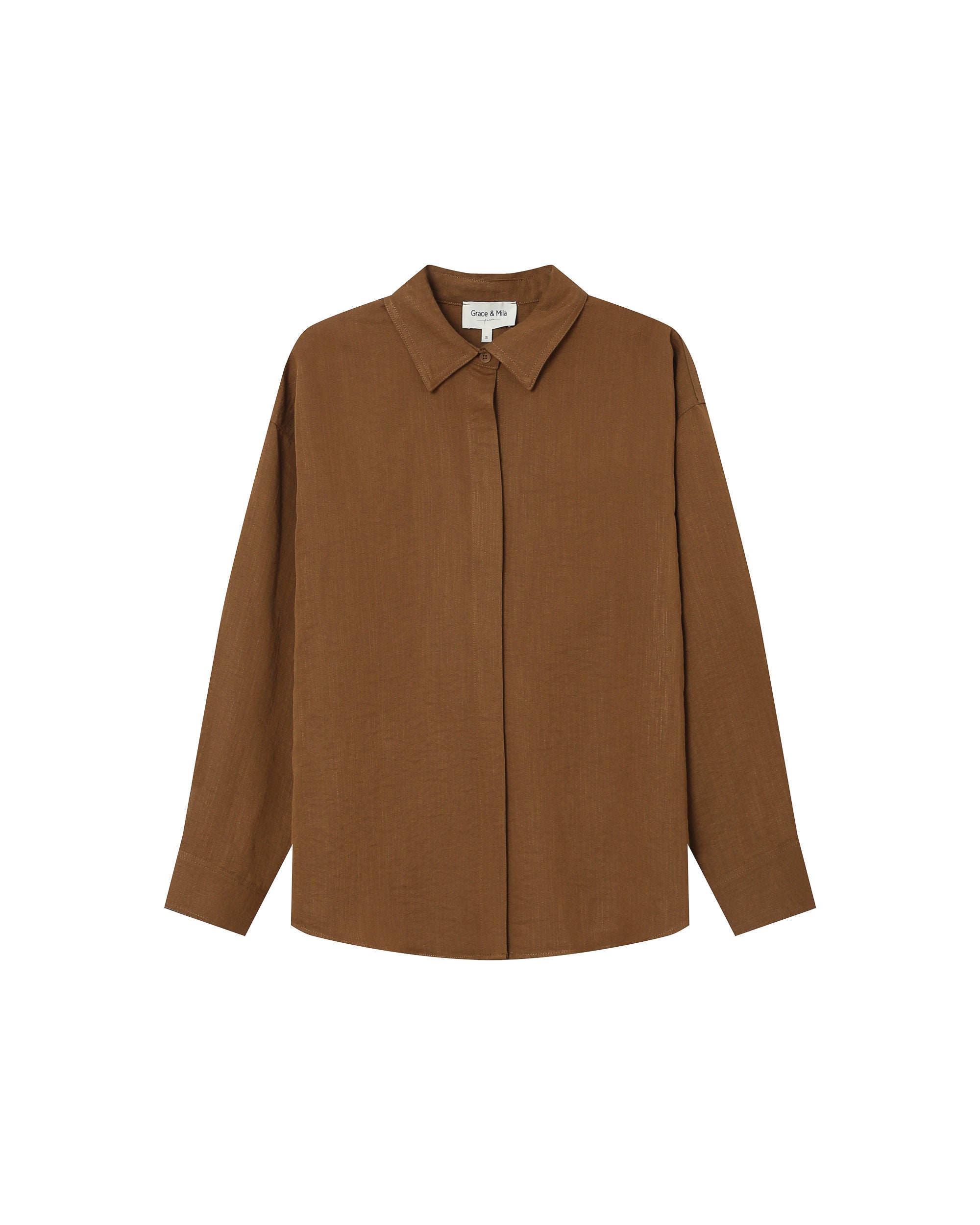 Chemise Droite Kaki Stripe