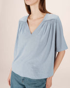 Straight Gathered Top Cornflower Seagal