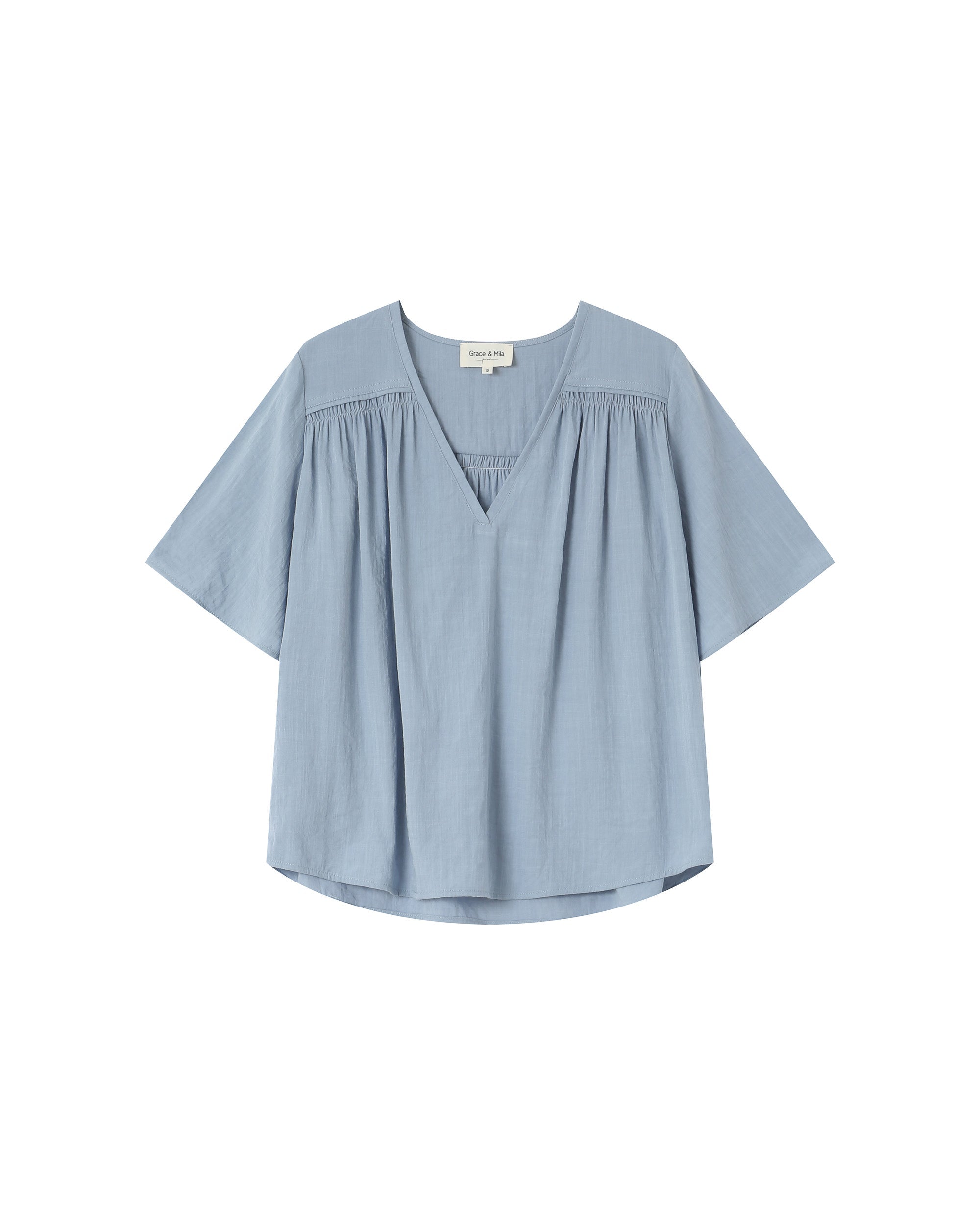 Straight Gathered Top Cornflower Seagal