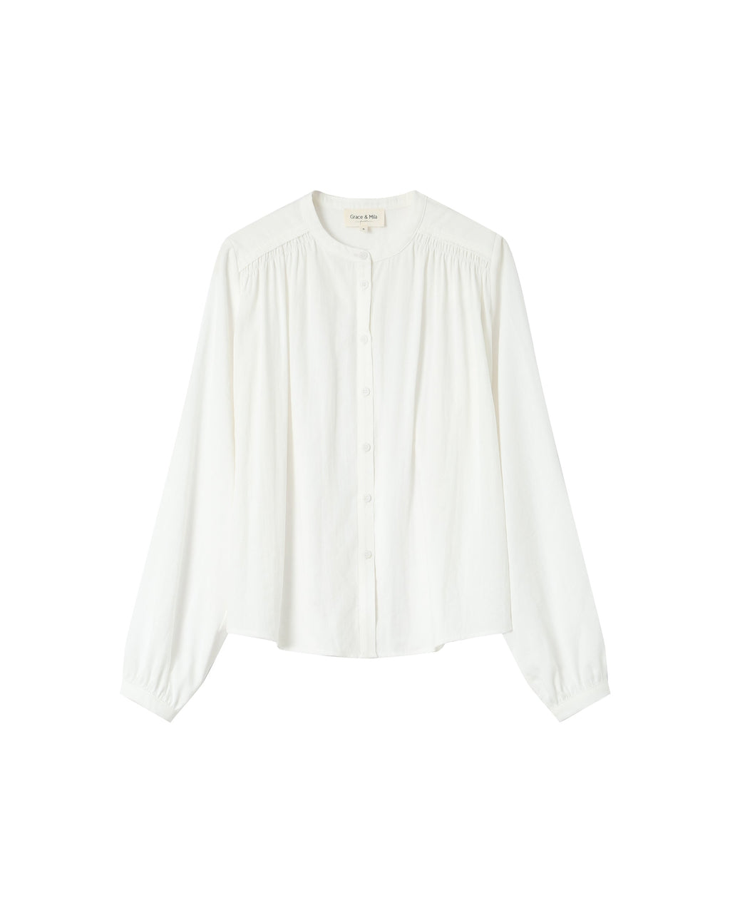 Blouse Droite A Fronces Ivoire Savannah