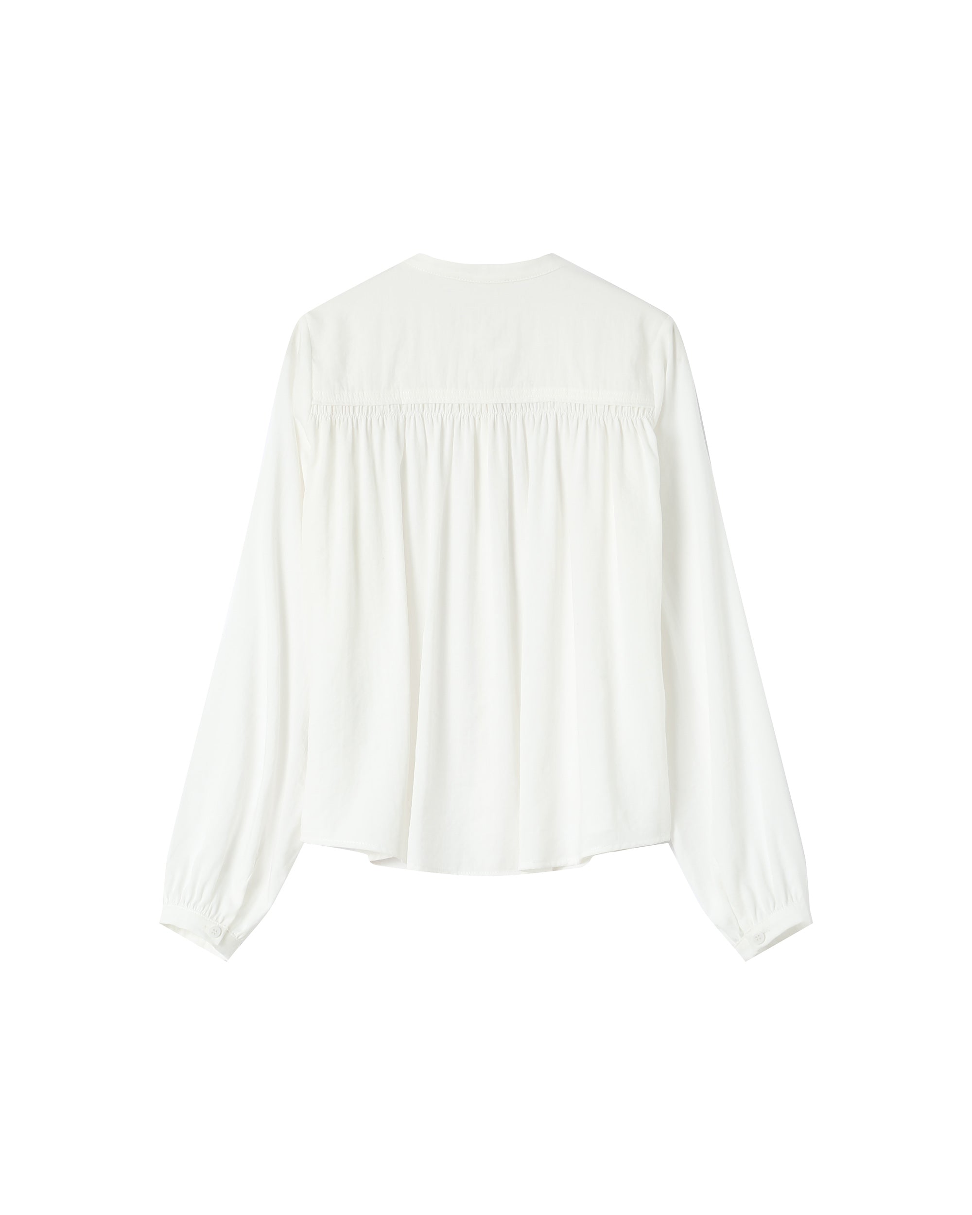 Blouse Droite A Fronces Ivoire Savannah