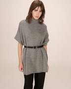 Charcoal Poncho Sweater Season