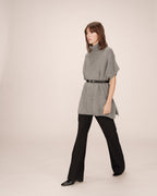 Charcoal Poncho Sweater Season