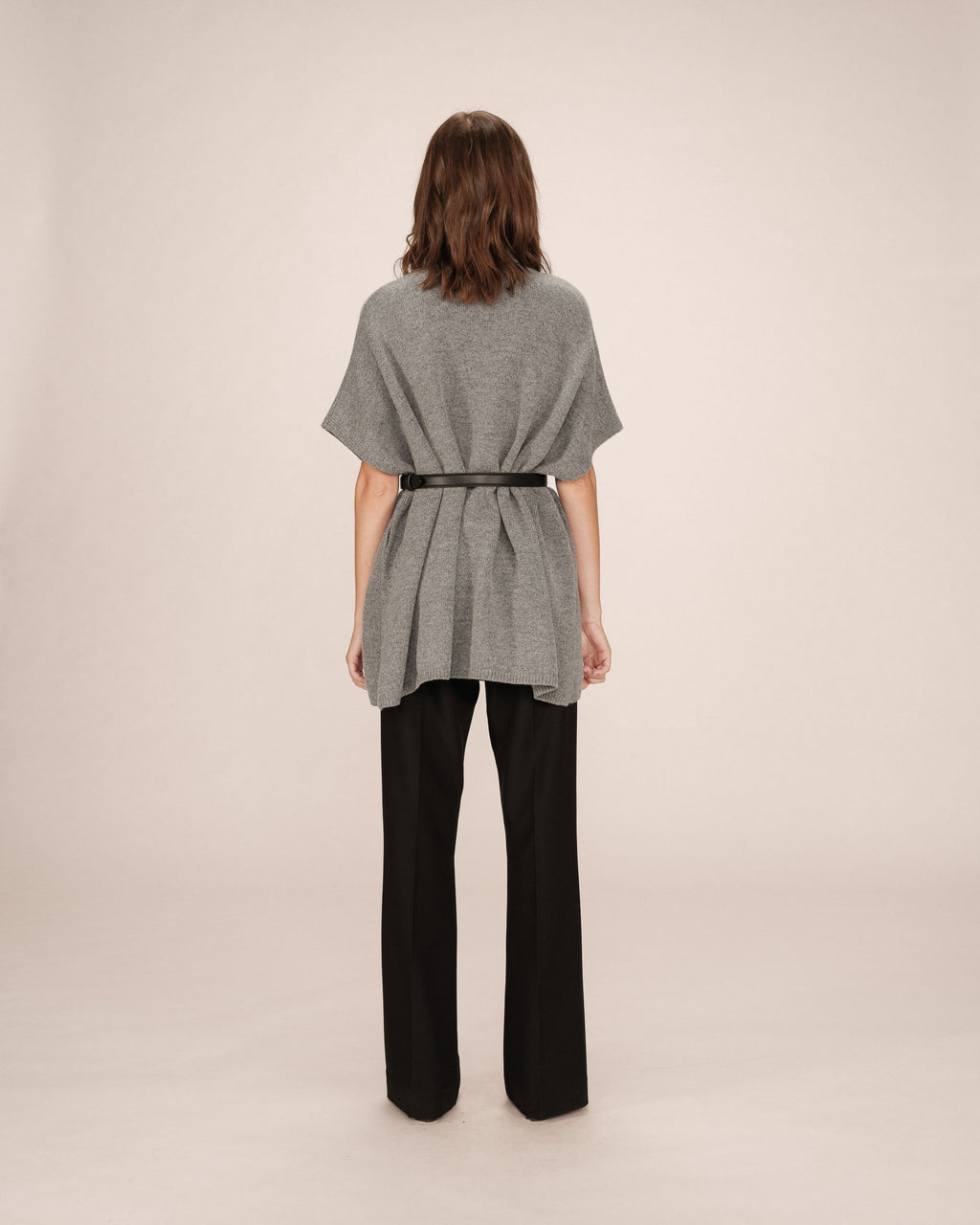 Charcoal Poncho Sweater Season