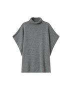 Charcoal Poncho Sweater Season