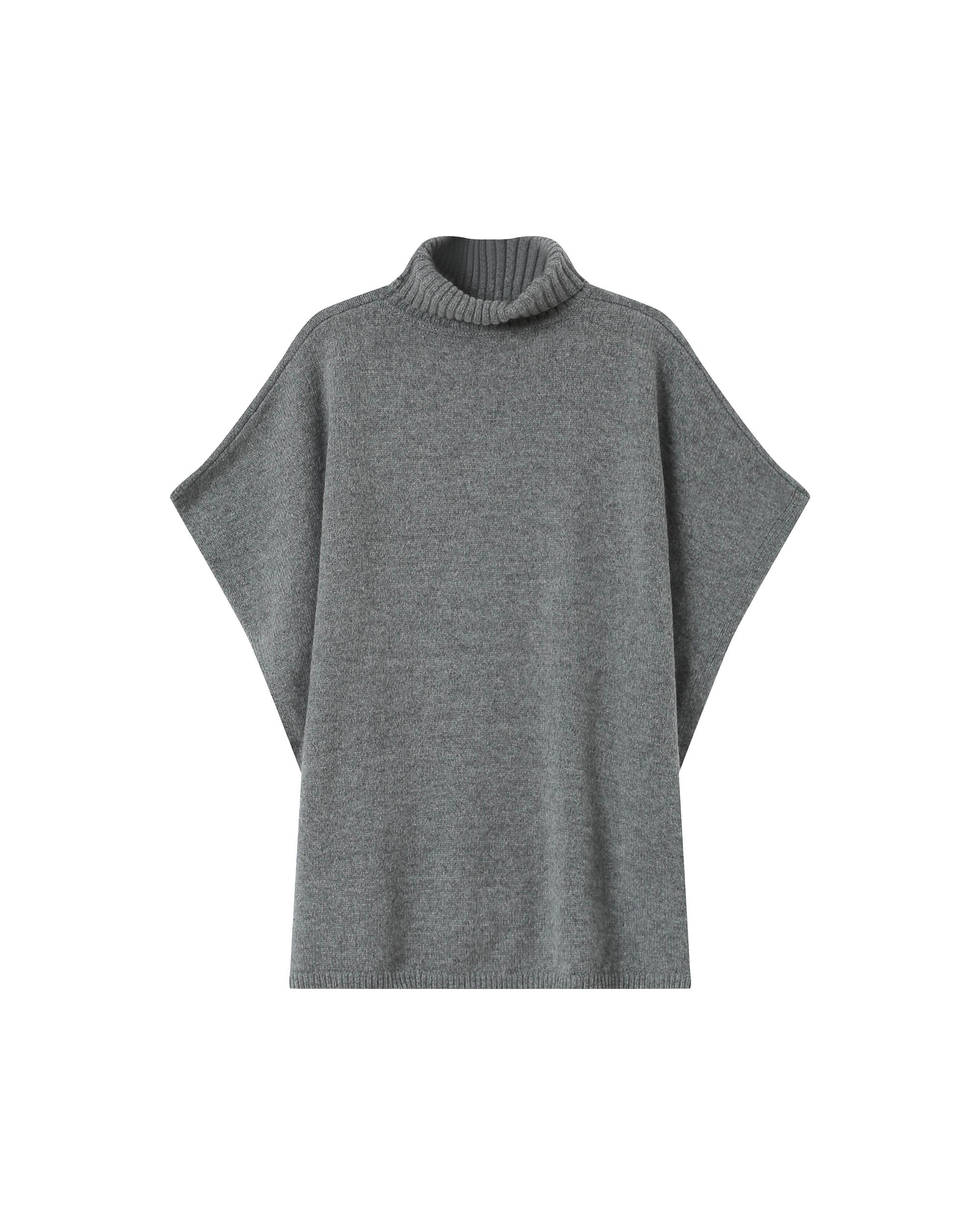 Charcoal Poncho Sweater Season