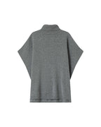 Charcoal Poncho Sweater Season
