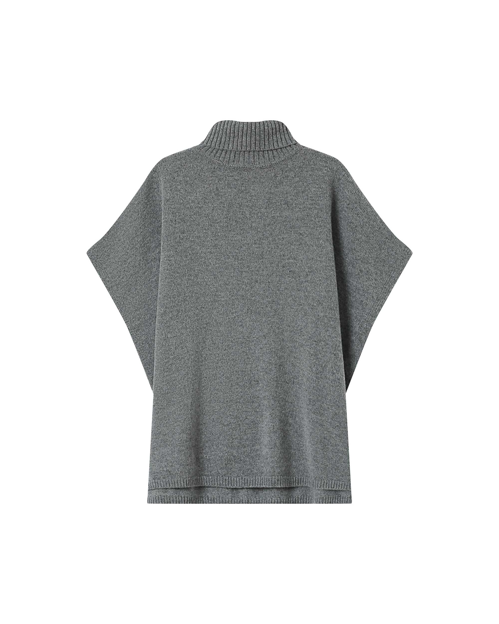 Charcoal Poncho Sweater Season