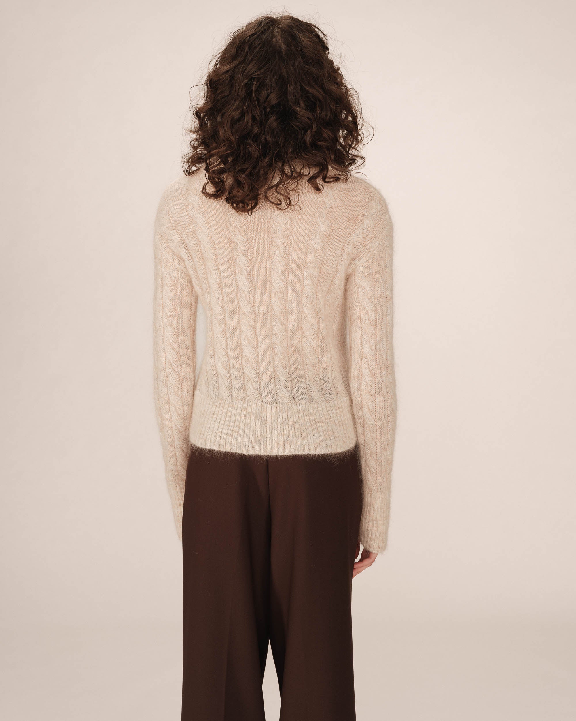 Vanilla Cable-Knit Jumper Sabin
