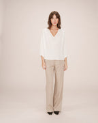 Blouse Droite Fluide Ivoire Solo