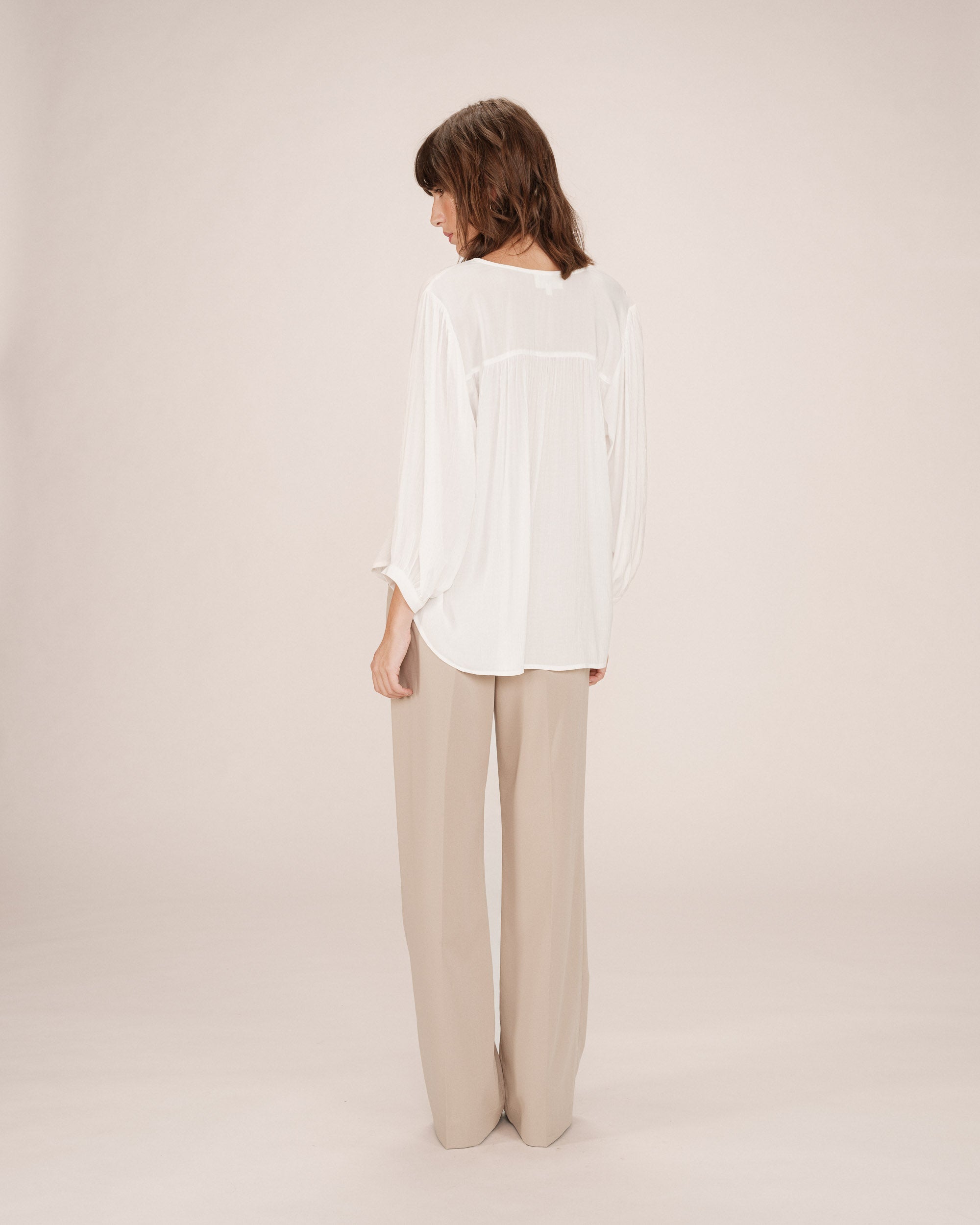 Blouse Droite Fluide Ivoire Solo