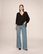 Blouse Droite Fluide Noir Solo